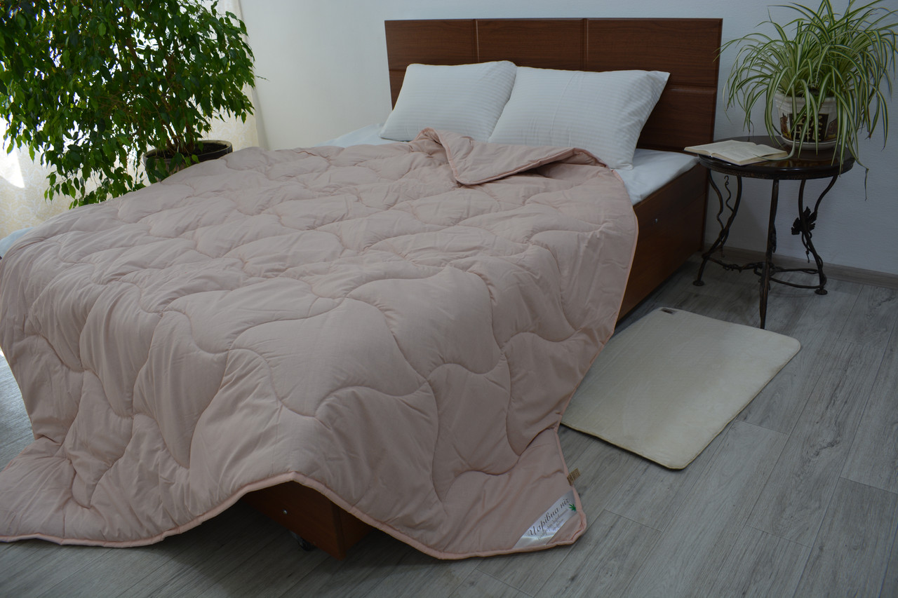 Ковдра Конопляна, Зимова, покриття бязь Беж, фото 1