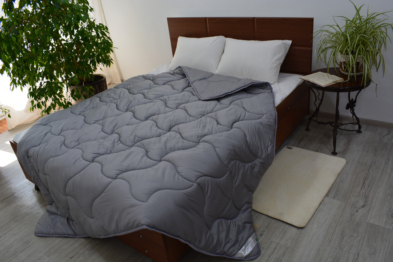 Ковдра Конопляна, Зимова, покриття сатин Металік, фото 1