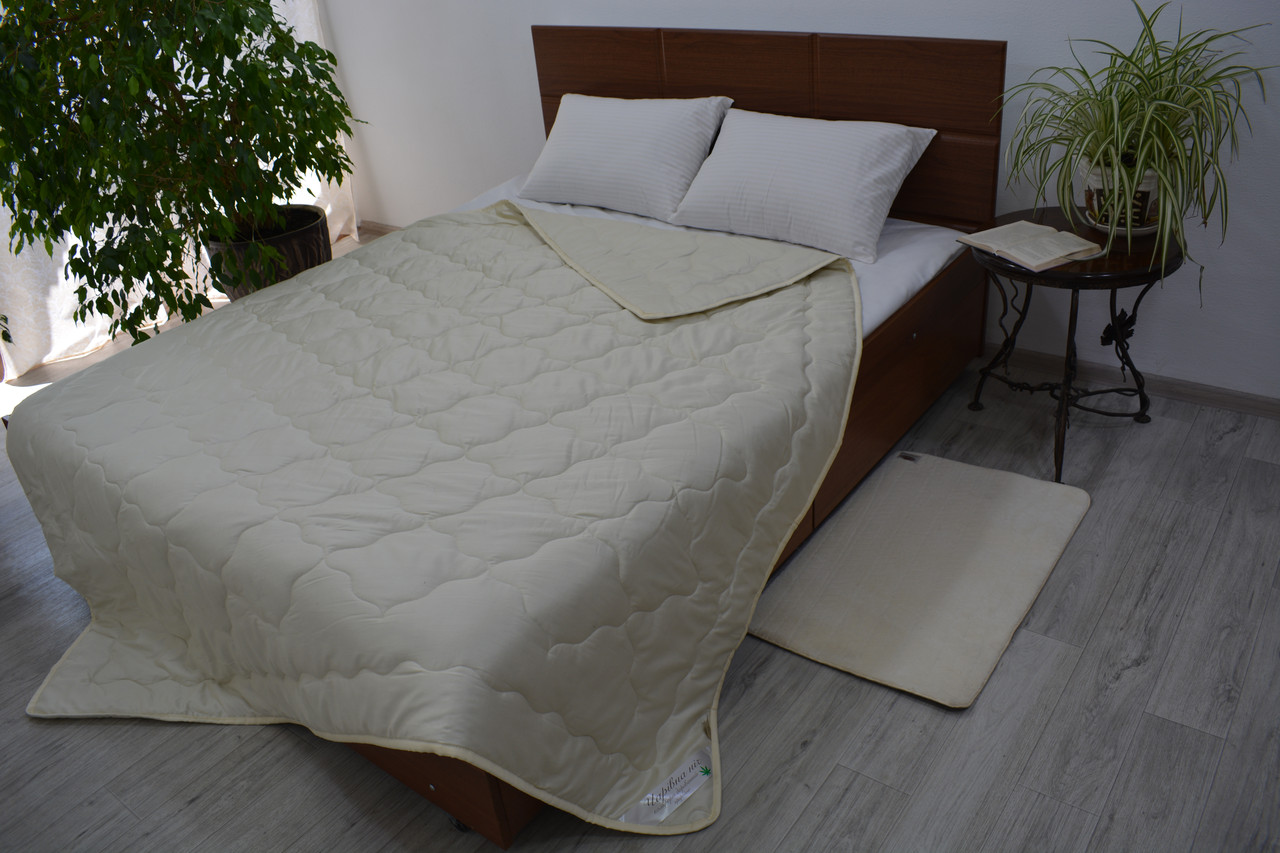 Ковдра Конопляна, Літня, покриття Сатин Шампань, фото 1