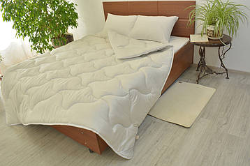 Ковдра Конопляна, Зимова, покриття сатин Молоко