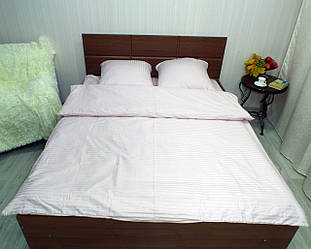 Постільна білизна сатин страйп Рожевий