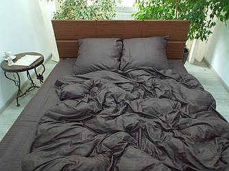 Постільна білизна сатин страйп Шоколад