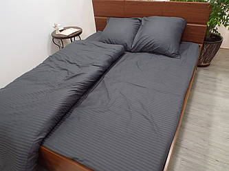Постільна білизна сатин страйп Граніт