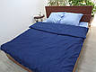 Постільна білизна сатин страйп Синій мікс, фото 2