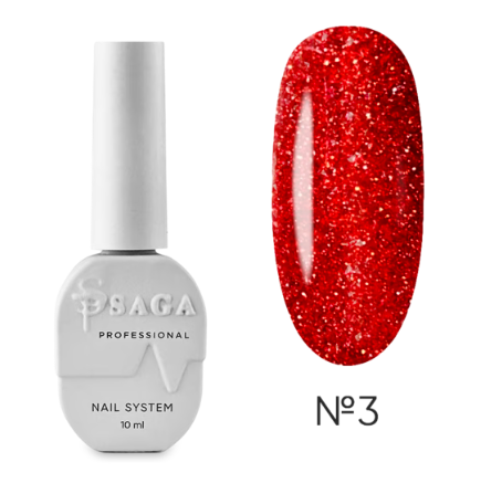 Світловідбивний гель-лак Saga Fiery Gel No3 9 мл, фото 1