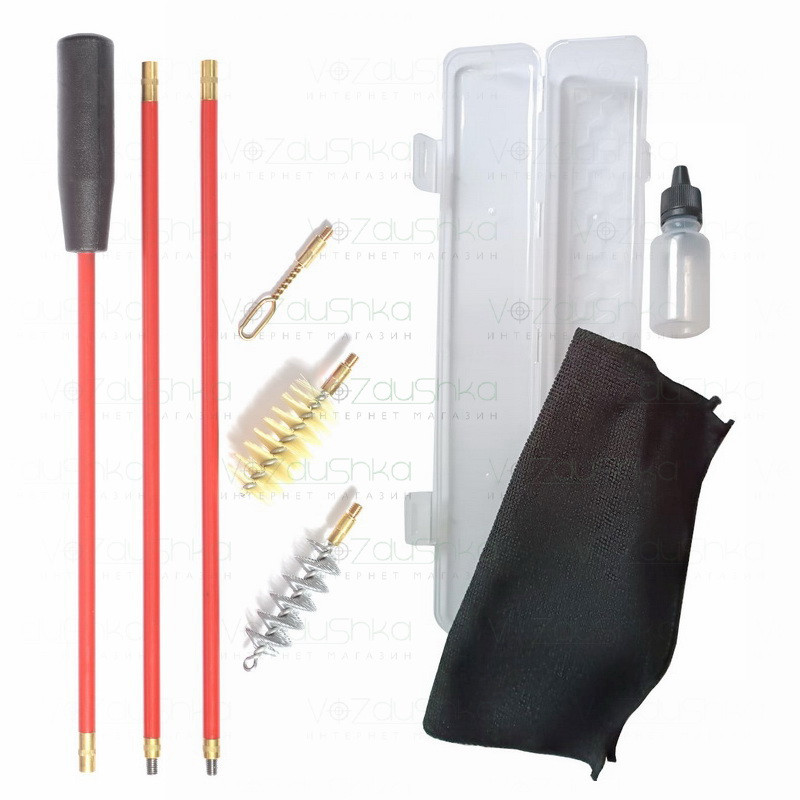 Набір для чищення рушниці 12 калібру шомпол у оплетці 2 йоржа вішер + пенал