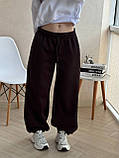Жіночі теплі джоггери на флісі 42–48 Oversize чорний, фото 8
