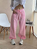 Жіночі теплі джоггери на флісі 42–48 Oversize чорний, фото 5