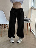 Жіночі теплі джоггери на флісі 42–48 Oversize чорний, фото 10