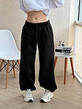 Жіночі теплі джоггери на флісі 42–48 Oversize меланж, фото 10