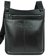 Чоловіча шкіряна сумка планшетка Mykhail Ikhtyar чорна