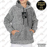 Тедді тепла кофта худі на байці для хлопчиків 110,116,122,128 зросту DOFFBI Туреччина, фото 4