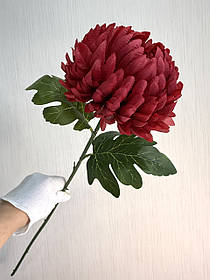 Штучна хризантема (бордова, 75 см)