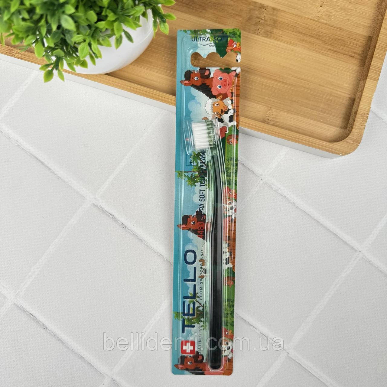 Дитяча зубна щітка Tello Kids Ultra Soft 4480 від 4 років (зелена), 1 шт