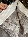 Готова штора 1,40 х 2,50 м мармур сірий софт/котон, фото 6
