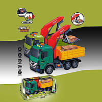 Дитяча вантажівка-самоскид інерційна зі світлом та звуком іграшкова спецтехніка 8193472