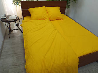 Постільна білизна сатин страйп Канарка Двоспальний