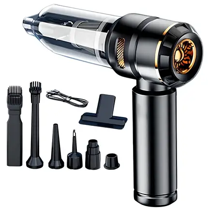 Портативний міні пилосос HL-138, ручний автомобільний вакуумний очищувач із живленням USB, компактний, фото 1