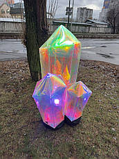 Надувна герметична фігура кристали 140 см з підсвіткою для вуличного оформлення входу, фото 3