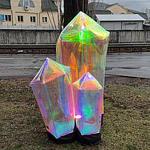 Надувна герметична фігура кристали 140 см з підсвіткою для вуличного оформлення входу, фото 5