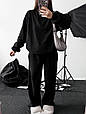 Костюм жіночий з флісу Модель: 1456-148 Колір: чорний, фото 3