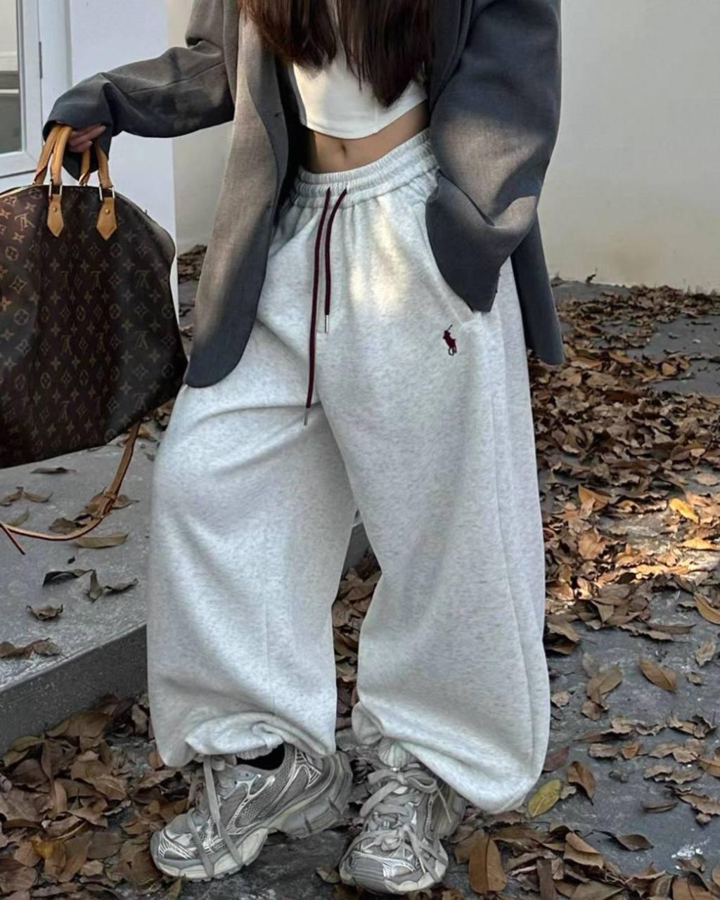 Джогери жіночі oversize Модель: 1456-185 Колір: меланж, чорний, фото 1