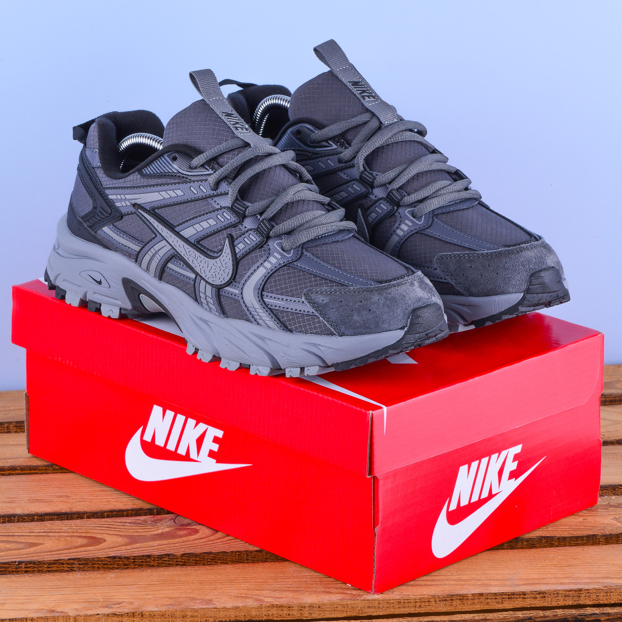 Зимові термо Кросівки Nike V2K GTX черевики cірі, фото 1