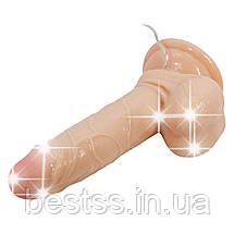 Реалістичний вібратор з мультишвидкісною вібрацією та ротацією Barbara Mark Flesh, фото 5