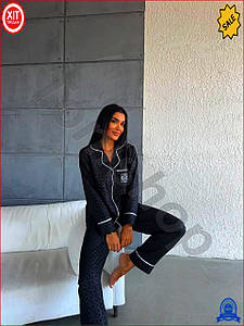 Піжама Loewe чорна бавовняна комфортний одяг для сну домашній одяг