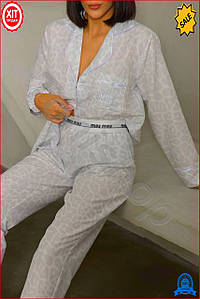 Піжама Miu Miu біла стильний домашній одяг для жінок комфортний комплект для сну та відпочинку