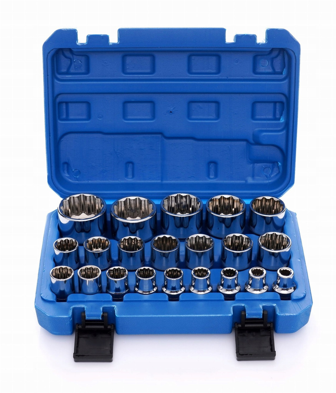 Набір головок 1/2" 12-гранних 8-36 мм 21 шт. Kraft&Dele KD10348 головки торцеві