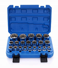 Набір головок 1/2" 12-гранних 8-36 мм 21 шт. Kraft&Dele KD10348 головки торцеві