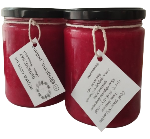 Калина перетерта з медом 540 г, натуральний калиновий чай, фото 1