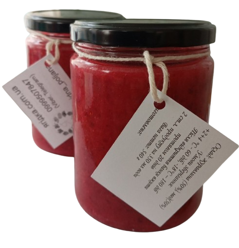 Чай із ягід журавлини 540 г, журавлина протерта з медом, фото 1