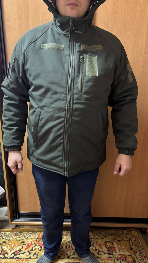 Зимова куртка omni heat зсу, штурмова куртка softshell непромокальна, армійська тепла куртка олива dc490 - фото покупців 2