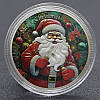 Монета сувенір монета «З Різдвом» у формі Санта-Клауса й оленя. голд. на подарунок або в колекцію, фото 5