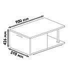 Журнальний стіл із дверцятами 90 см Ексклюзивні кавові столики на 2 відділення з Ламінованого ДСП, фото 9