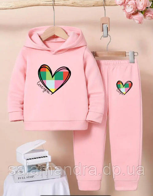 Дитячий костюм теплий на щільному флісі для дівчинки 140-146 р, фото 1