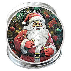 Монета сувенір монета «З Різдвом» у формі Санта-Клауса й оленя. голд. на подарунок або в колекцію