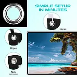 Портативний проекторний екран з матеріалом поліестеру 186смх150см, фото 4