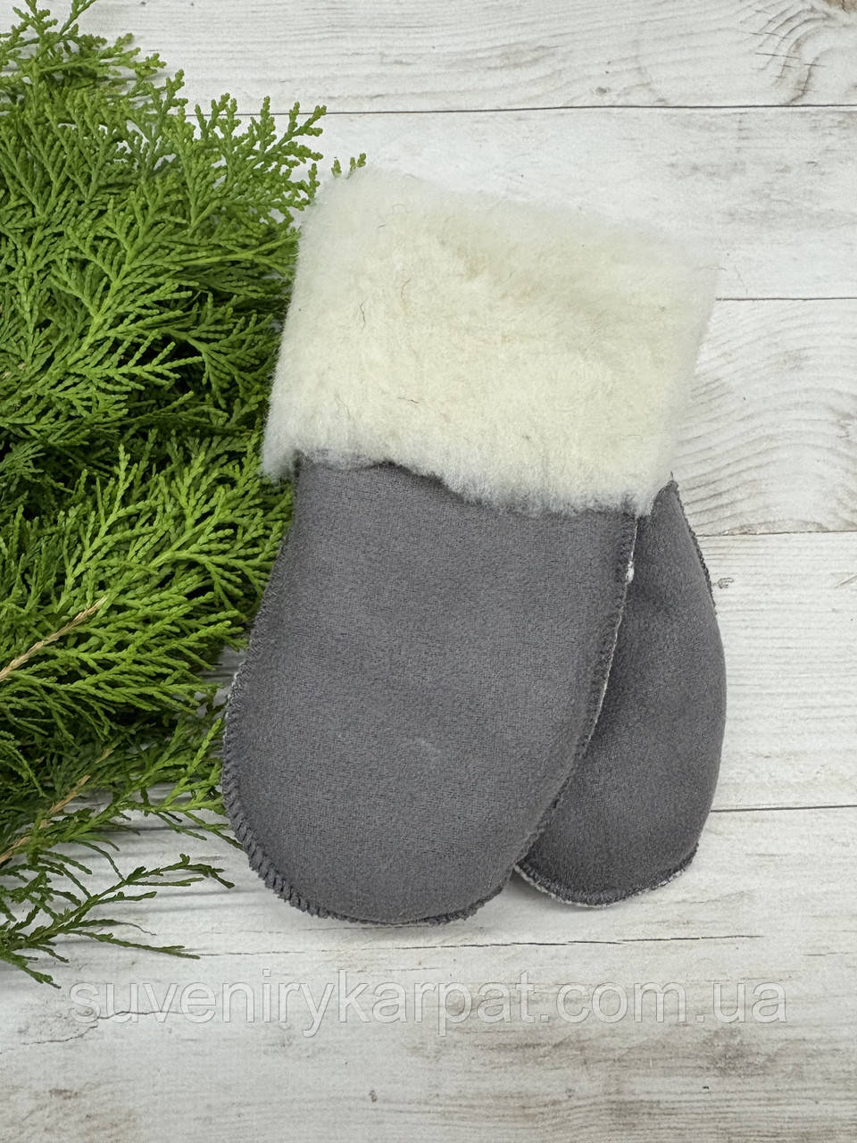 Рукавички дитячі з овечої вовни від 1 до 4 років, фото 1