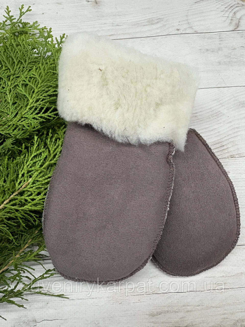 Рукавички дитячі з овечої вовни від 2 до 6 років, фото 1