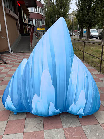 Надувна фігура крижина 150 см з вентилятором для зимового оформлення вітрин і фотозон, фото 1