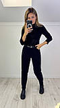 Жіночі теплі штани з вельвету на флісі графіт 42,44,46,48,50,52,54,56,58,60, фото 6