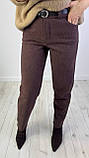 Жіночі теплі штани з вельвету на флісі графіт 42,44,46,48,50,52,54,56,58,60, фото 8