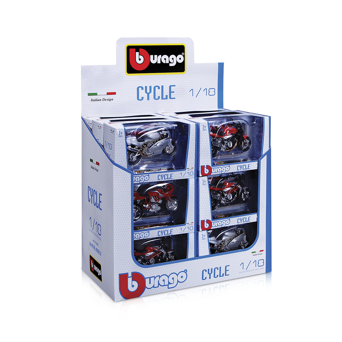 Моделі - МОТОЦИКЛІВ у диспенсері (асорті, 1:18), фото 1