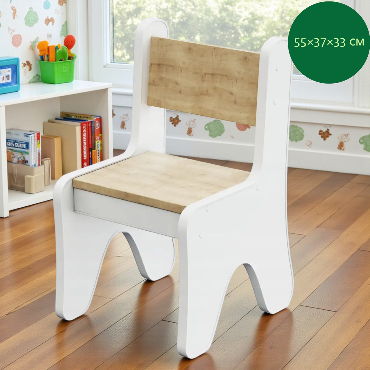 Стілець для дитини зі спинкою дитячий зручний стульчик для малюків білий, фото 1