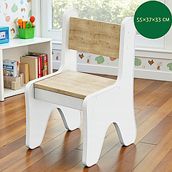 Стілець для дитини зі спинкою дитячий зручний стульчик для малюків білий