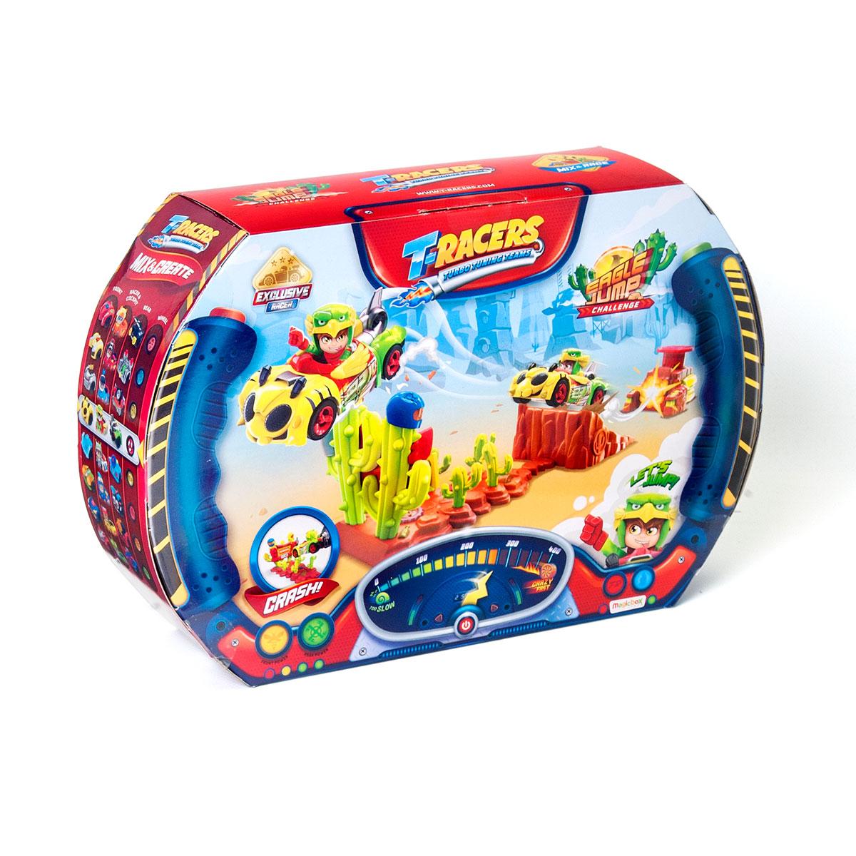 Ігровий набір T-RACERS - СТРИБОК ОРЛА (машинка-конструктор, гонщик, аксес.), фото 1