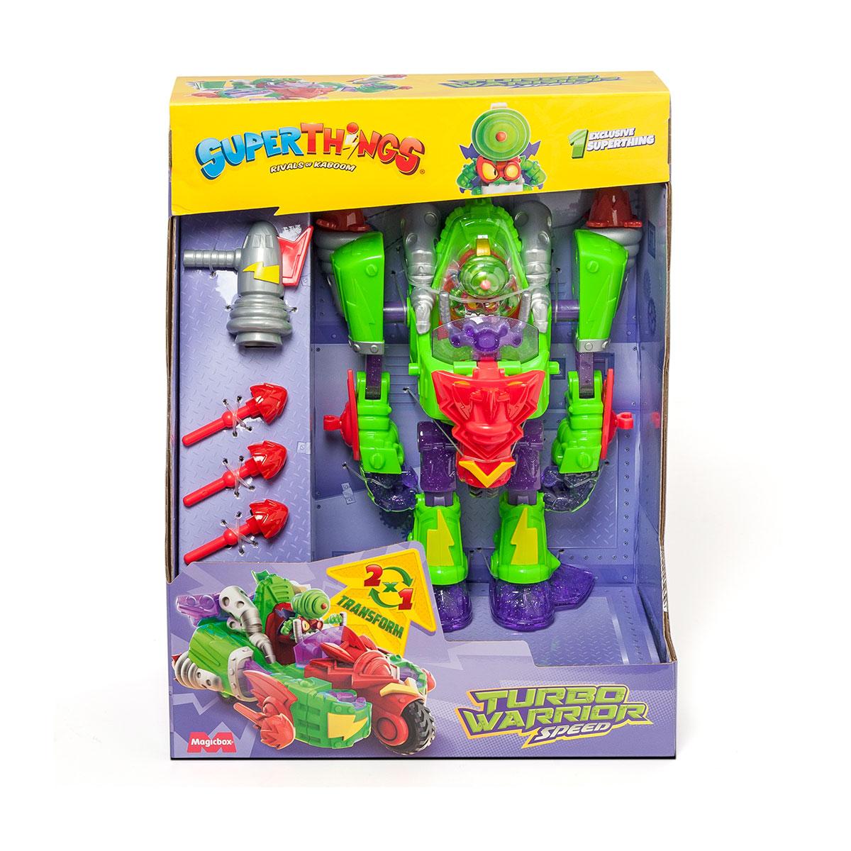 Ігровий набір SUPERTHINGS - СУПЕРБОТ ТРАНСФОРМЕР ШВИДКІСТЬ (робот-траснформер, фігурка, аксесуар), фото 1